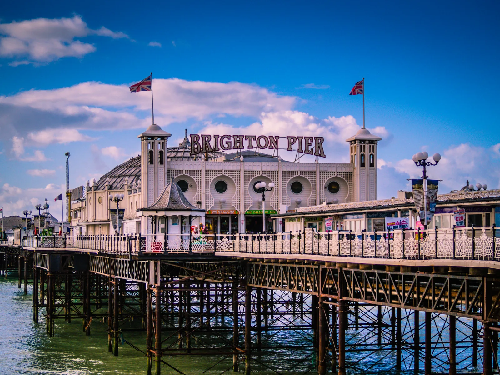 Brighton Palace Pier beside the sea